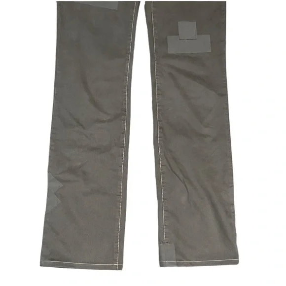 Christian Dior Boutique Woman’s Army Green Tape Patch Denim Jeans Size 6 - Picture 4 of 7